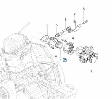 Connector inlet manifold Calessino 200 EU4 +2017