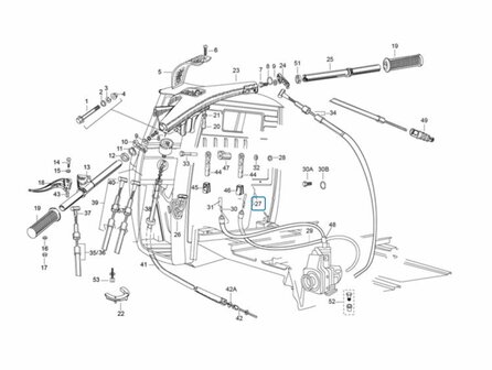 Engine stop cable Ape Classic 400 EU4 Diesel