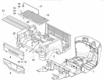 Rear chassis - body part Calessino 200 EU4