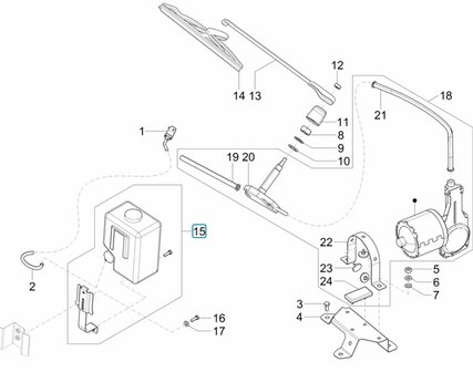 Windshield washer fluid reservoir Ape50 EU4