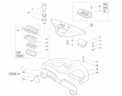 Dashboard middenstuk Ape50