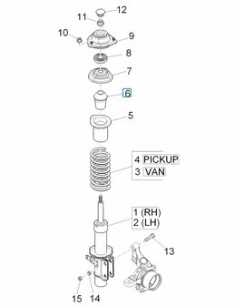 Aanslagdop schokdemper voorzijde Daihatsu / Porter