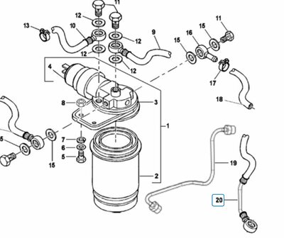 Fuel line - overflow Ape Classic 400 E4 Diesel 