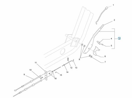 Hand brake lever Ape50 without innner parts