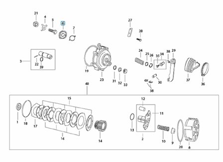 Clutch bearing Calessino 200 E4 + Ape Classic 400 E4 Diesel