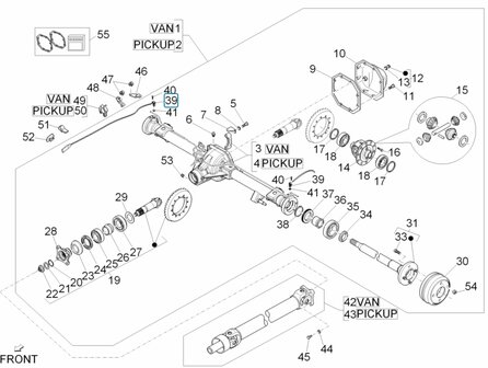 ABS wiel sensor Porter Multitech E5 + E6 + D120 - Achterwiel - AKTIE