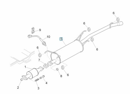 Exhaust Porter  Multitech Maxxi 1.3  E5 + E6  