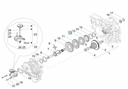 Gear sprocket Calessino 200 E2 - 3rd gear