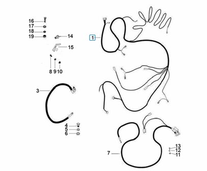 Wiring harness Ape Classic 400 E2