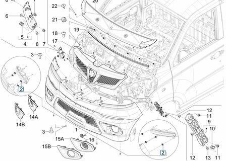 Screw clip for mounting daytime running lights Porter NP6 1.5