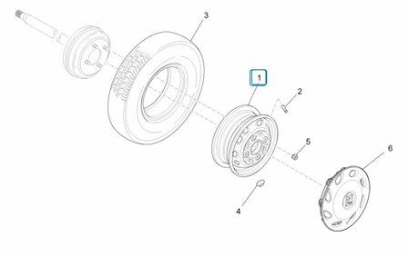 Wheel rim 12 inch. Daihatsu / Piaggio Porter 