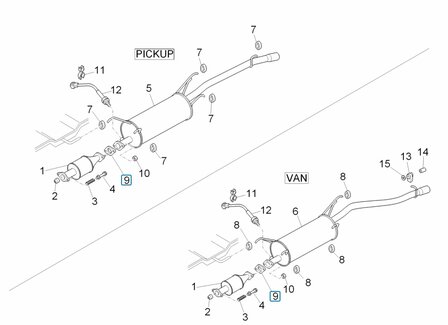 Uitlaatpakking Daihatsu / Porter benzine en diesel