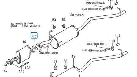 Uitlaatpakking Daihatsu / Porter Benzine en Diesel - AKTIE