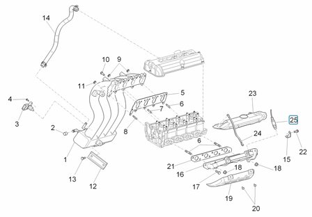 Lambda sensor in exhaust maifold Porter Multitech 1.3 E5 - imitation