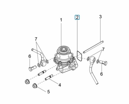 O-Ring afdichting brandstof opvoerpomp Ape Classic 400 E4 Diesel