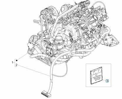 Complete gasket kit for engine Porter D120 1.2 Diesel