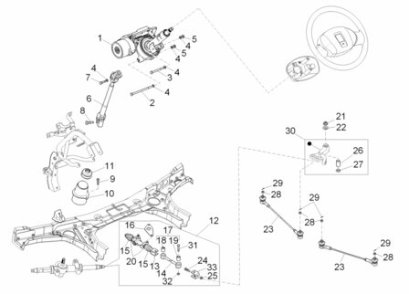 Bushing in steering lever Daihatsu / Porter + Quargo - SALE