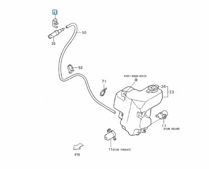 Borgklem nozzle - ruitensproeier Daihatsu / Porter