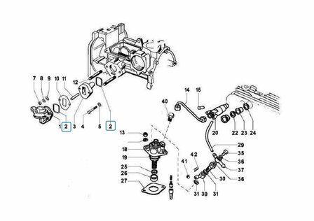 Pakking - O-ring Brandstof opvoerpomp Calessino + Ape Classic + ApeTM 422cc Diesel