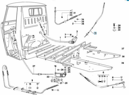 Clutch cable Calessino Diesel version