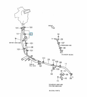 Kachelkraan Porter Daihatsu / Porter 1.0 + 1.3i + 1.4 Diesel