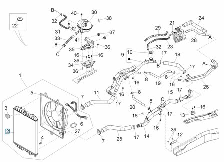 Radiateur Daihatsu / Porter Benzine en Diesel - AKTIE