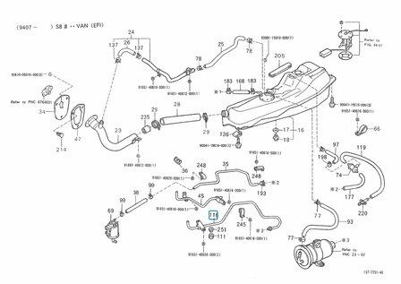 Fuel line Daihatsu / Porter 1.3i - VAN