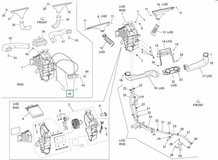 Heater control unit Daihatsu / Porter - up to 2010