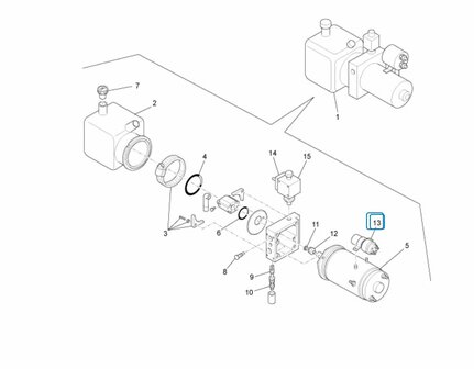 Hoofdrelais hydrauliekmotor kiepbak Diahatsu / Porter + ApeTM - Kipper