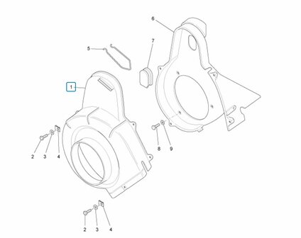 Flywheel fan casing ApeTM + Vespacar P2 + Apecar P501-P601 - SALE