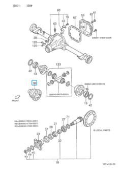 Complete differential rear axle Daihatsu / Porter Pick-up + VAN
