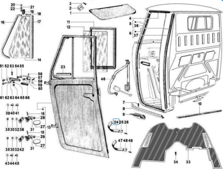 Door catcher Ape Classic + Apecar P501-P601