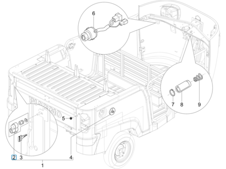 Tailgate lock Calessino 200 E2 + E4