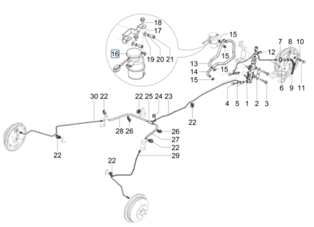 Brakefluid reservoir Calessino 200 EU4 + Porter +2009