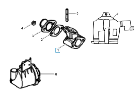 Inlet flange Ape Classic 400 E2 Diesel