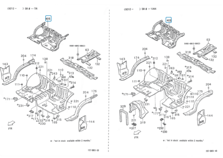  Bodemplaat compleet in cabine Daihatsu / Porter Pick-up + VAN