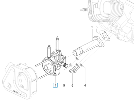 Carburateur Ape50 EU4 +2018 - 15mm (standard) - AKTIE