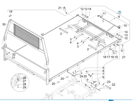 Laadbak zonder aluminium zijkleppen  - Lang - Porter NP6 1.5