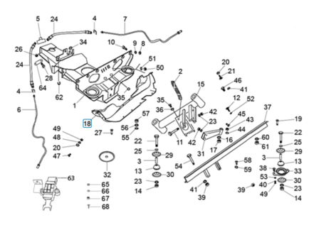 Beschermkap motor Ape Classic 400 EU2 + EU4 Diesel