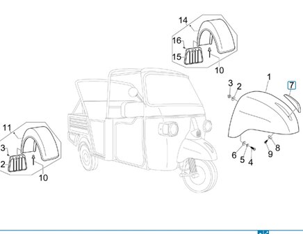 Chrome trim on front fender Calessino Diesel - SALE