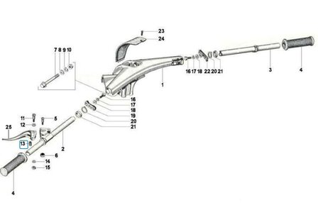 Busje in koppelingshendel Ape Classic + Calessino + Apecar P501-P601