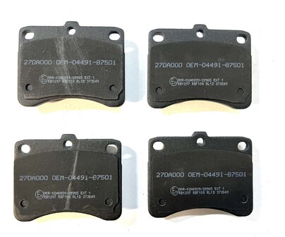 Remblok set Daihatsu / Porter Benzine en Diesel - imitatie