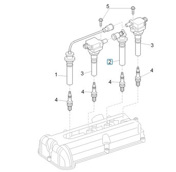 Bougiekabel Porter Multitech 1.3 E5 - 3e cilinder - AKTIE