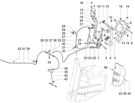 Pedaalrubber Calessino + Ape Classic + P501-P601 + Ape50 EU4 - AKTIE
