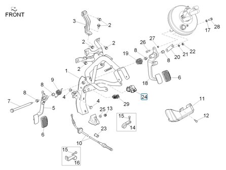 Brake light switch Porter D120 1.2  Diesel + Porter NP6 1.5