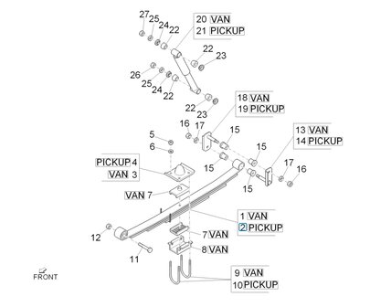 Bladveer pakket Daihatsu / Porter Pick-up Versies - AKTIE