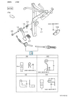 Koppelingskabel Daihatsu / Porter 1.3i - AKTIE