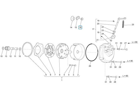 Druklager koppeling ApeTM + Vesacar P2 - AKTIE