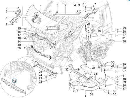 Dwarsbalk voorzijde - onderste Porter NP6 1.5