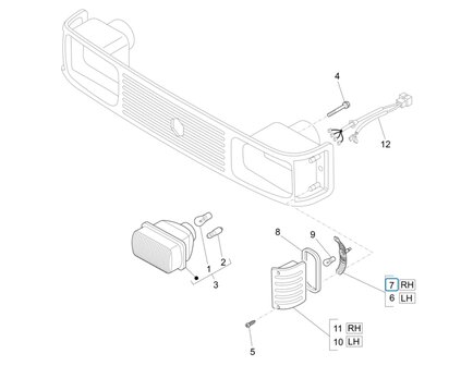 Reflector - lampfitting richtingaanwijzer ApeTM 703 - Rechts
